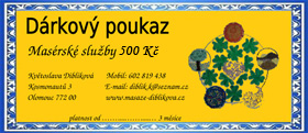 Dárkový poukaz na masáže, oranžový